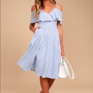 Off the Shoulder Midi Dress